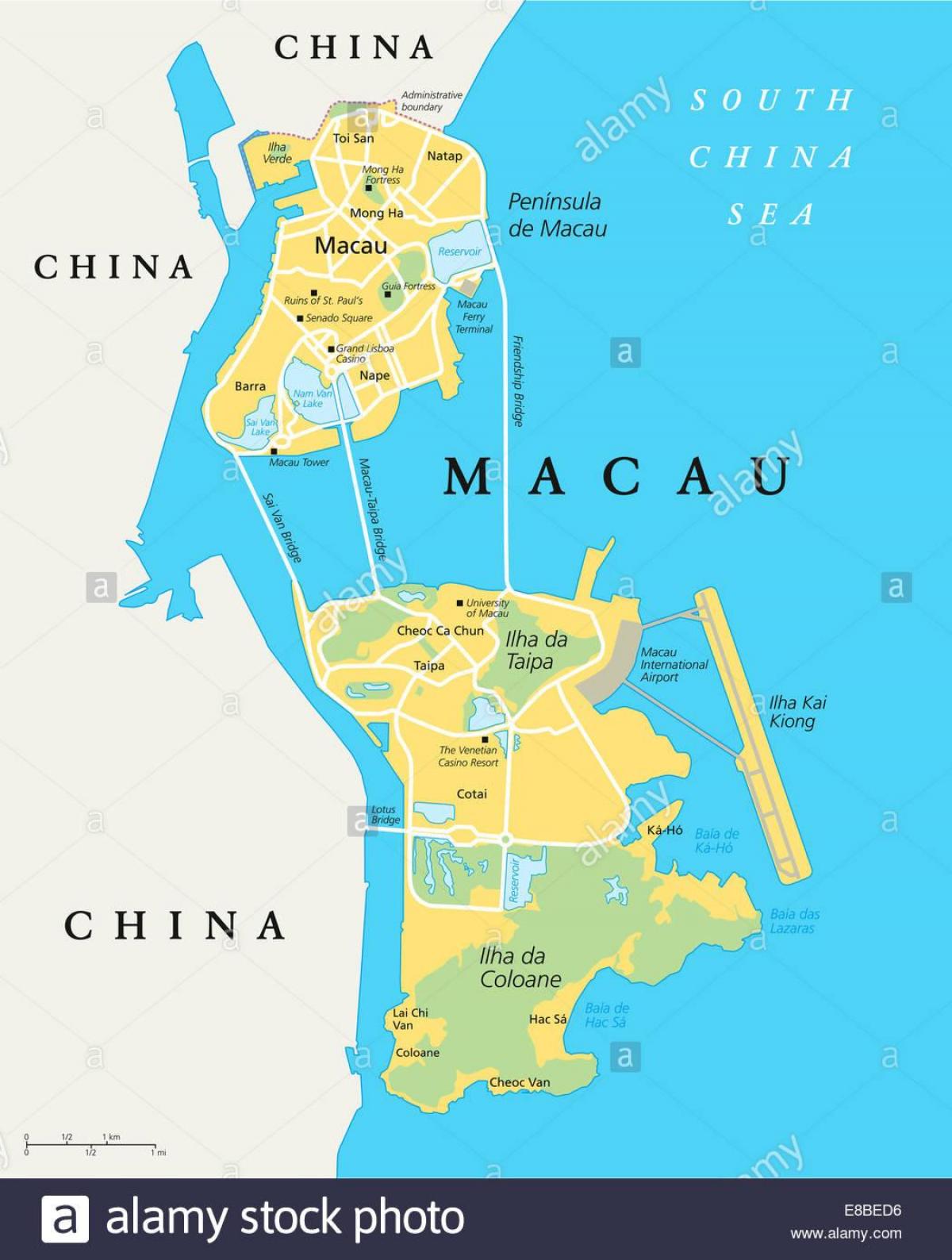 Macao Кина мапа