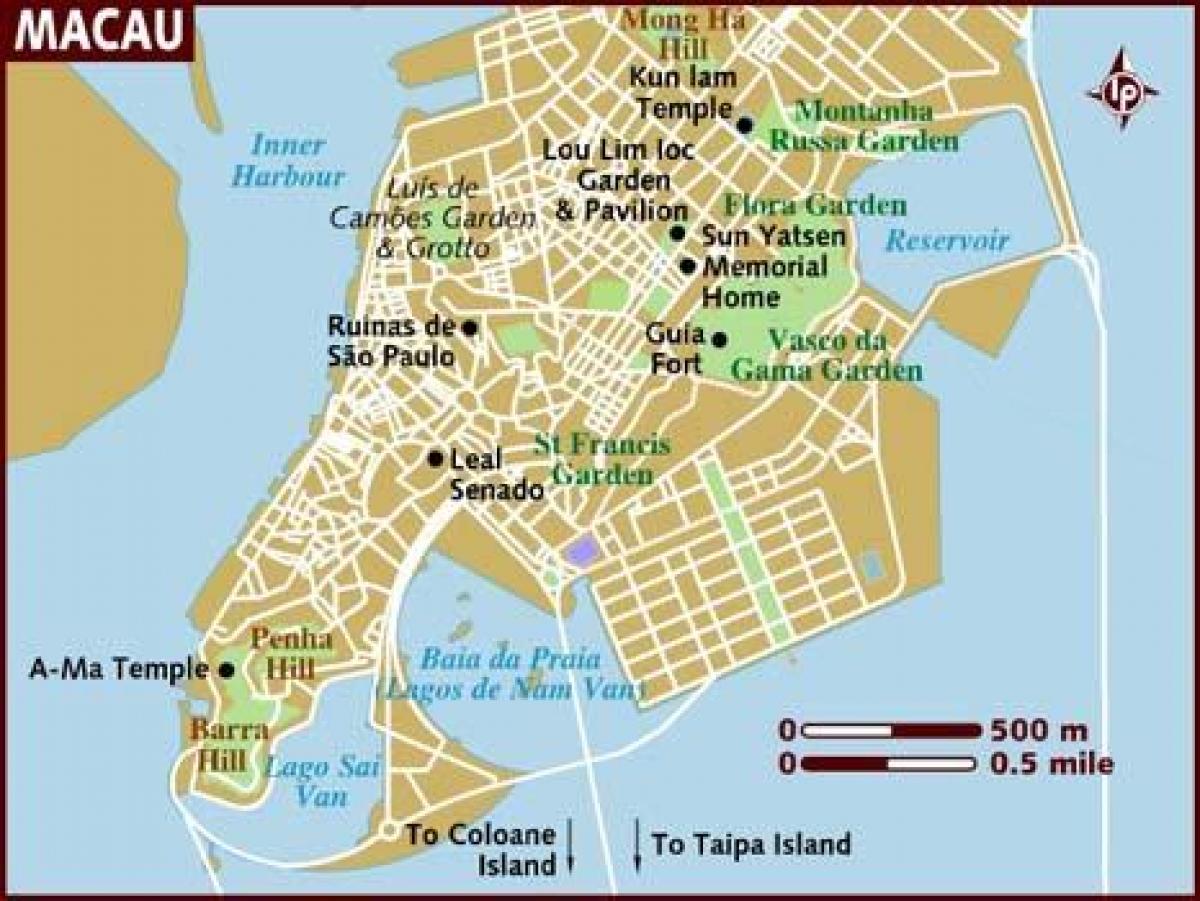 венецијанскиот Macau трговски центар мапа