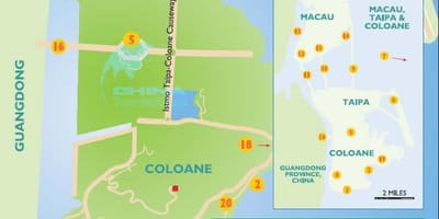 Карта на островот Макао
