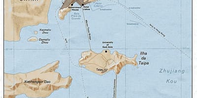 Карта на Макао стариот град