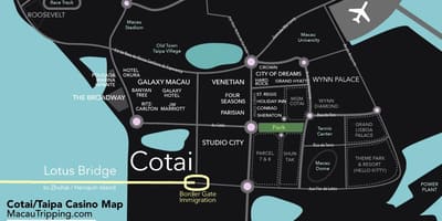 Карта на cotai Macau